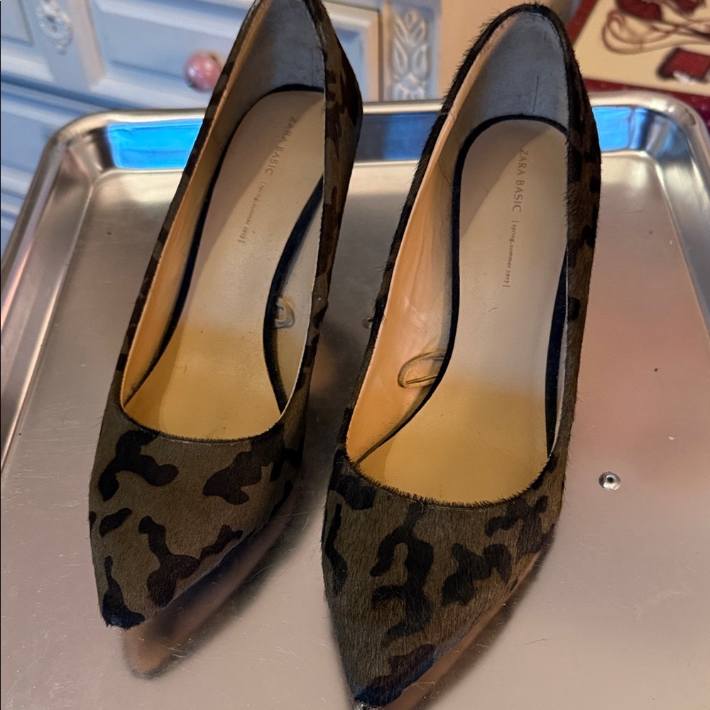 Zara Women's Animal Print Heels